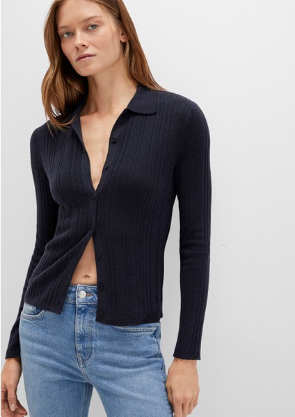 Yün Karışımlı Lacivert Triko Polo 1710838-70489