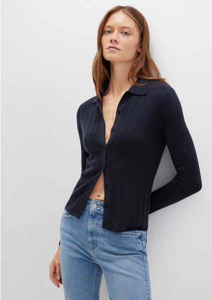 Yün Karışımlı Lacivert Triko Polo 1710838-70489 modelleri