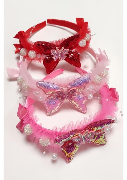 Kelebek Tüllü Çocuk Taç