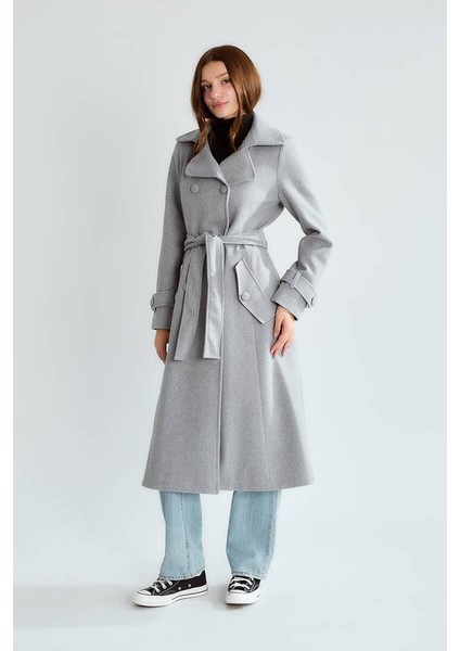 Kadın Gold Dügmeli Kaban