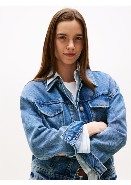 Dnm Lana Casual Jacket Kadın Mavi Mont - WW0WW46485