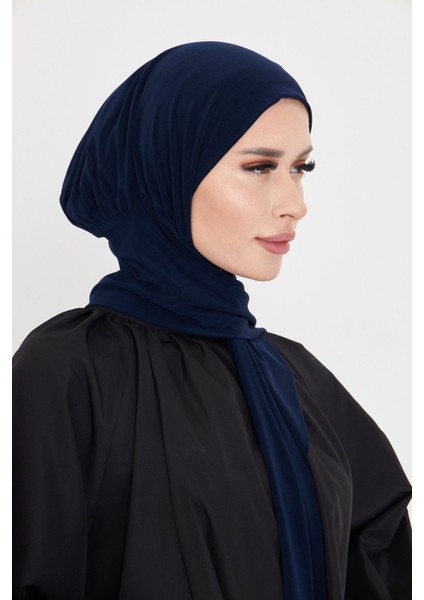 Lacivert Pratik Hazır Geçmeli Tesettür Bone Sandy Boyunluklu Çıtçıtlı 2505_02 fiyatları