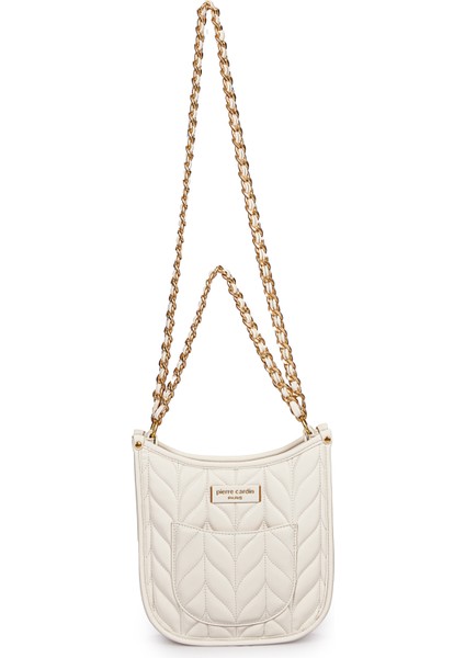 Beyaz Kadın Mıknatıs Kapamalı Ayarlanabilir Gold Zincir Detaylı Çapraz Omuz Çantası 05PC25Y10111 modelleri