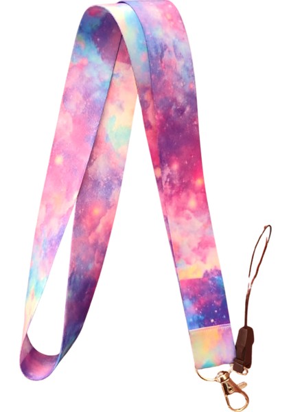 Zodyak Işaretleri Desenli Boyun Askı Ipi ve Telefon Askısı + Kartlık