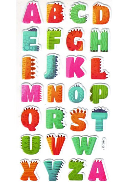 Sticker Kabartmalı Stiker Çıkartma Etiket (XHC088)-18X9 Cm- Ayıcıklı Rakamlar fiyatları