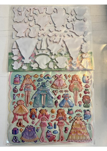 Sticker Prenses Elbise Giydirme Etkinlik Oyunu 2 Kartela Birden Model9 fiyatları