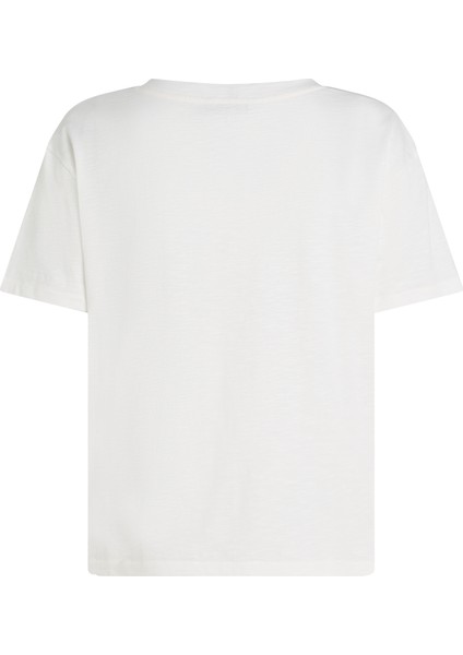 Slub Mdrn V-Nk Ss T-Shırt Kadın Beyaz T-Shirt - WW0WW43901 fiyatları