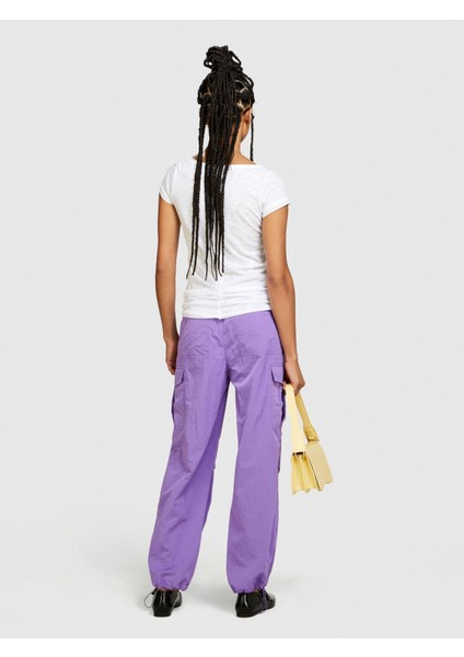 Pamuk Modal Karışımlı Normal Kalıp V Yaka T-Shirt Kadın Beyaz T-Shirt - 324P3TNHL4007