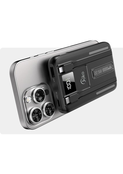Mtxdpn Joko J39 10.000 Mah 20W Pd Dahili Kablolu Magsafe Powerbank - Siyah modelleri