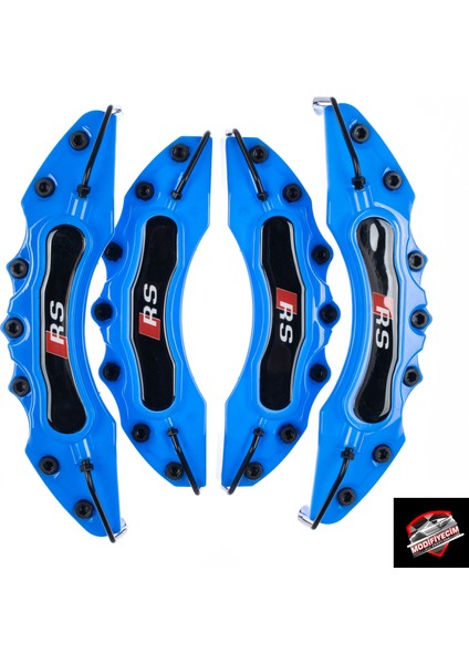 Mavi Audi Rs 4'lü Kaliper Seti Yapıştırma Logolu