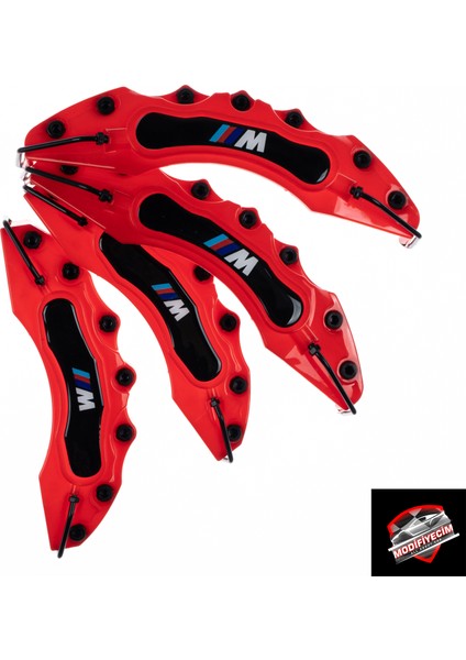 Kırmızı Bmw M 4'lü Kaliper Seti Yapıştırma Logolu fiyatları