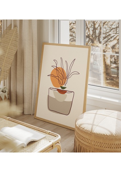 Modern Vazo Ritimleri Çerçeve Görünümlü 3'lü Set Mdf Poster fiyatları