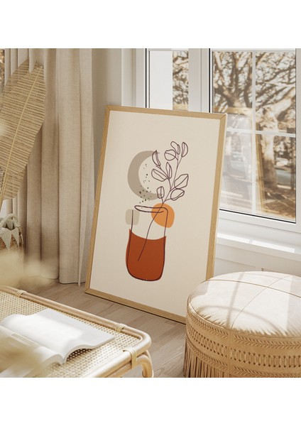 Modern Vazo Ritimleri Çerçeve Görünümlü 3'lü Set Mdf Poster modelleri