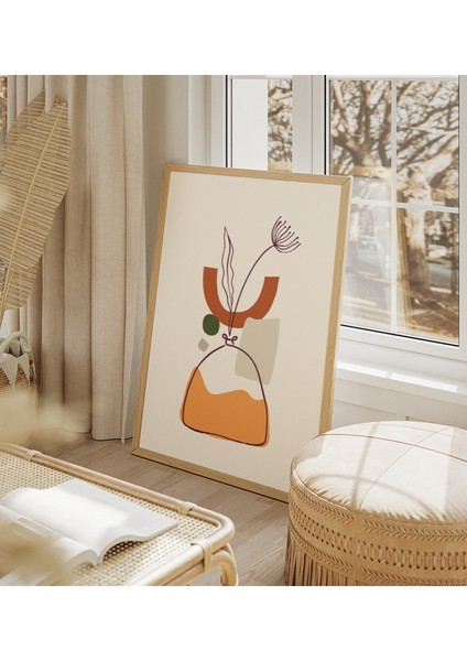 Modern Vazo Ritimleri Çerçeve Görünümlü 3'lü Set Mdf Poster fırsatları