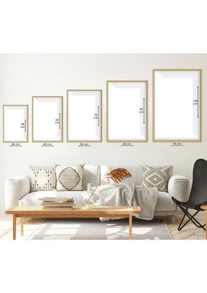 Modern Vazo Ritimleri Çerçeve Görünümlü 3'lü Set Mdf Poster indirimleri