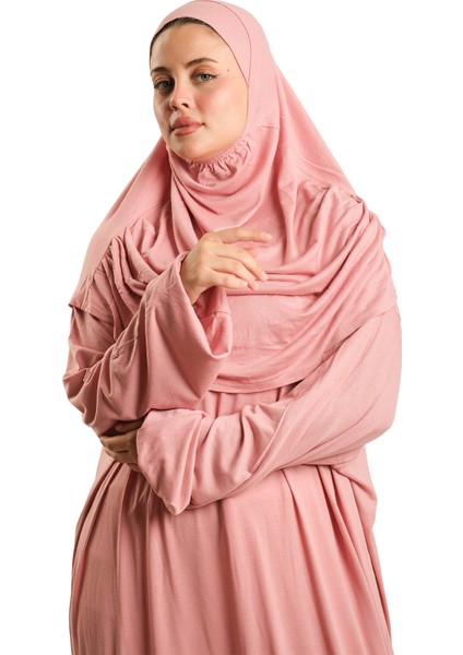 Pudra Iki Parça Namaz Elbisesi Viskon Düz 2504_06 modelleri