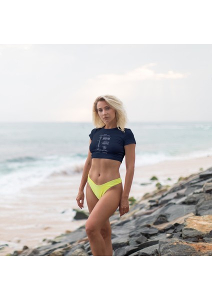 Gibson Les Paul Gitar Crop Tişört - Lacivert fiyatları