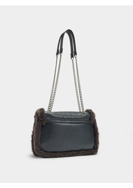 Kürk Efektli Kenarlı Omuz Çantası fırsatları