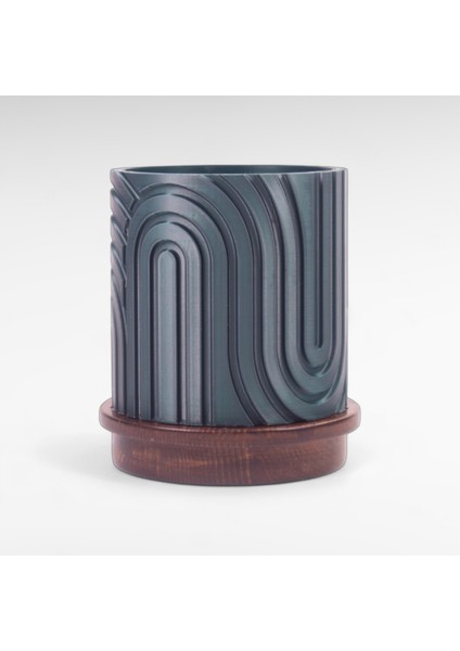 Norla Dekoratif Vazo - Zümrüt Yeşil / Ahşap Tabanlı modelleri