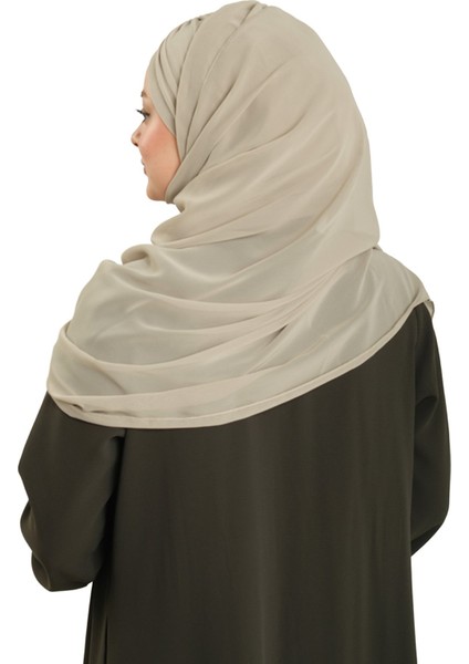 Bej Pratik Hazır Geçmeli Bone Şal Şifon Drapeli 2507_12 indirimleri