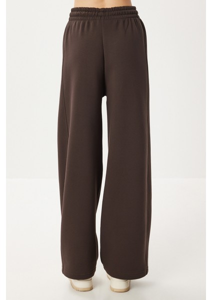 Nervürlü Şardonlu Örme Eşofman Altı LUB0289 Kahverengi fırsatları