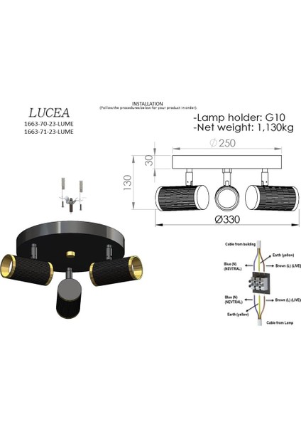 Vıtale 3 Lu Siyah-Antık Lak Plafonyer 3XGU10 fiyatları