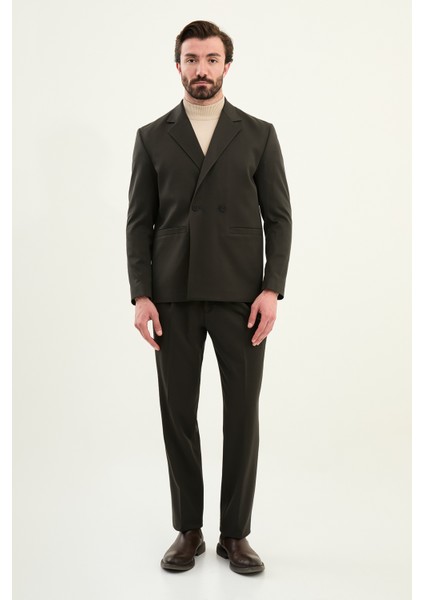 Düz Oversize Mono Yaka Kruvaze Erkek Takım Elbise indirimleri