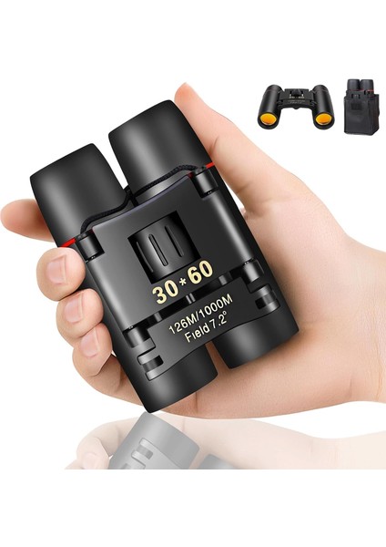 Kompakt Dürbün, Hd Mini Taşınabilir Dış Mekan Dürbünü, Cep Boyutunda Hafif Katlanabilir Dürbün, Yetişkinler ve Çocuklar Için Kuş Gözlem, Avcılık, Gösteri Izleme, Seyahat