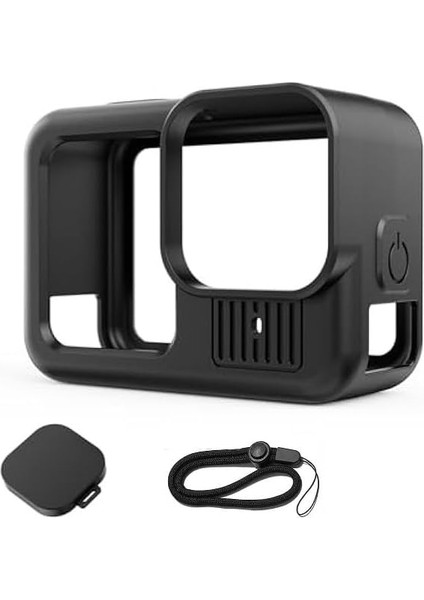 13 Uyumlu Silikon Koruma Kılıfı Bileklikli Soft Case Siyah