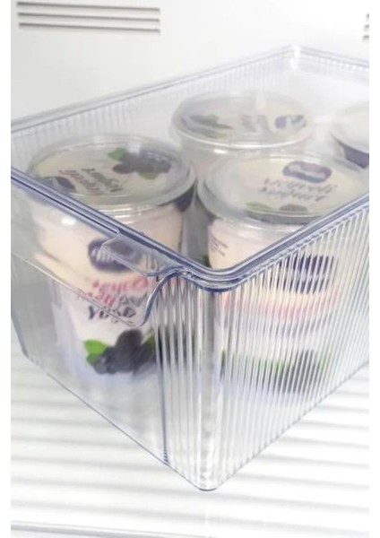 Kapaklı Şeffaf Buzdolabı Organizeri ve Saklama Kabı 6500ML indirimleri