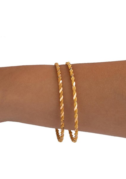 2 Ad x 20 Gram (Gr) 2 Li Burma Bilezik 22 Ayar Yatırımlık Işçiliksiz