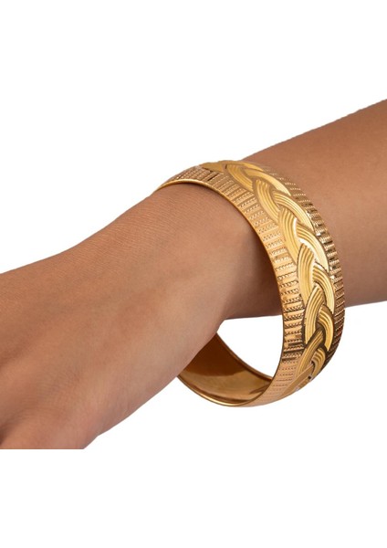 35 Gram (Gr) 40MM Örgü Model Mega Bilezik 22 Ayar Yatırımlık Işçiliksiz fiyatları