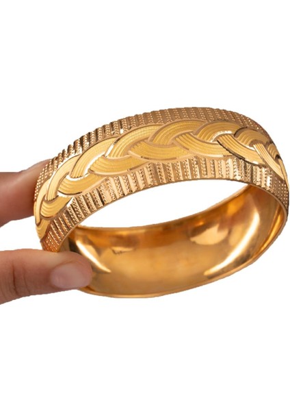 35 Gram (Gr) 40MM Örgü Model Mega Bilezik 22 Ayar Yatırımlık Işçiliksiz modelleri