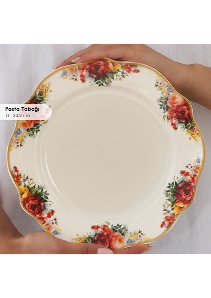 Forever Bone Amarose 26 Parça 6 Kişilik Kahvaltı Takımı