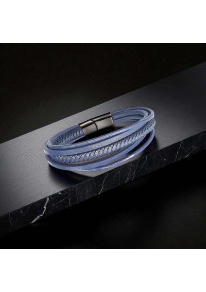 Mavi Çoklu Deri Bileklik 9593B2D3 fiyatları