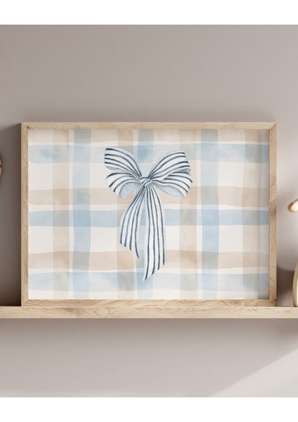 Vintage Mavi Kurdela Yatay Dijital Baskı Poster (Çerçevesiz) modelleri