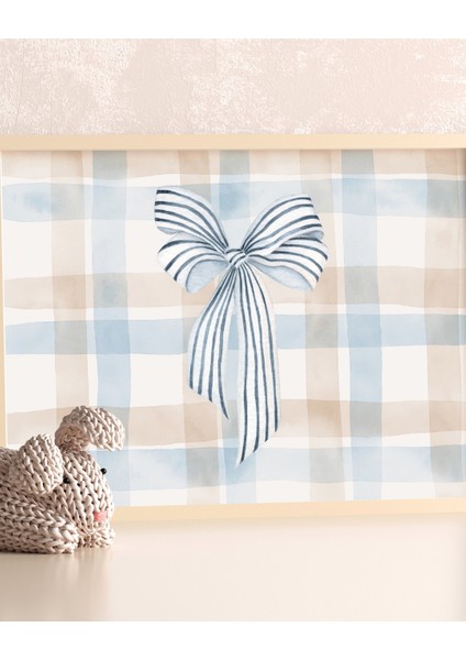 Vintage Mavi Kurdela Yatay Dijital Baskı Poster (Çerçevesiz) fırsatları