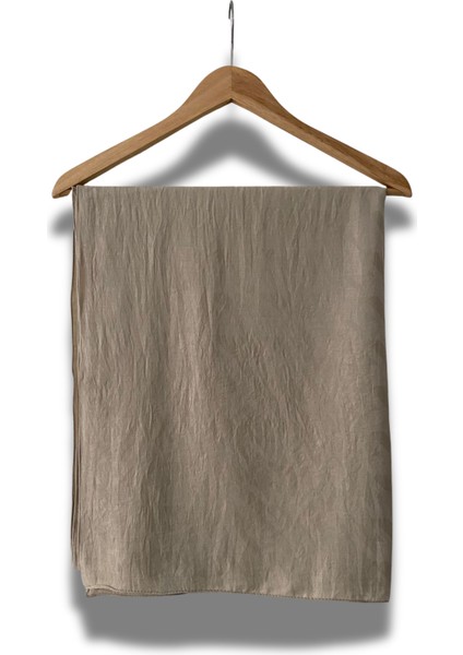 Kazayağı Desenli Şal –vizon, Mat Tok Duruş, Kaymaz Yüzey, Dört Mevsim Tesettür Şal