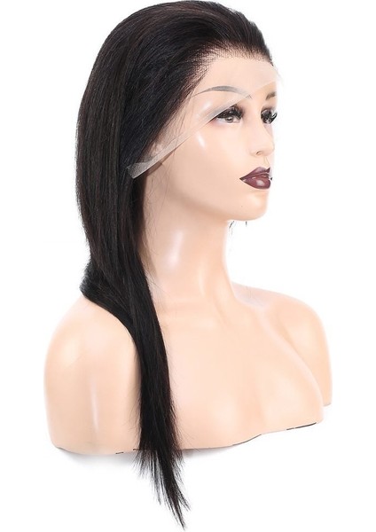 Front Lace Gerçek Tül Peruk Düz / Doğal / 55/60CM modelleri