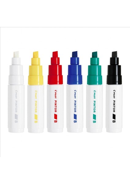 Pılot Pintor (B) Kesik Uç 6 Renk Basıc Set
