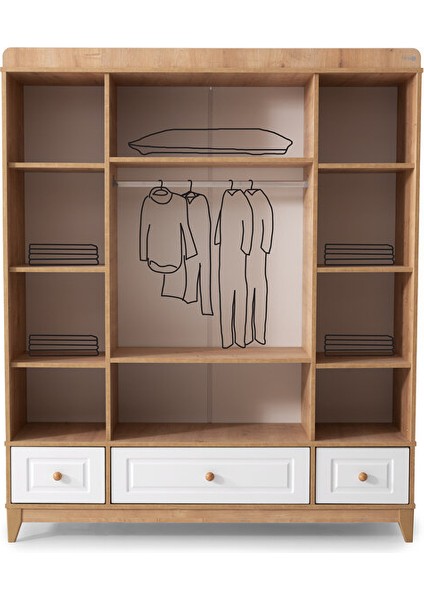 Aymini Strada 4 Kapılı Bebek Odası Takımı modelleri