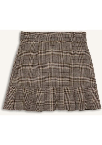 Pilise Kareli Normal Bel Mini Etek G3453AX25WN