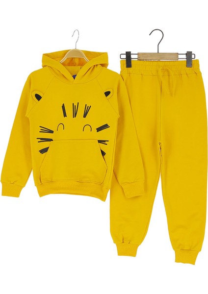 Erkek Çocuk Eşofman Takım Baskılı Kışlık Şardonlu