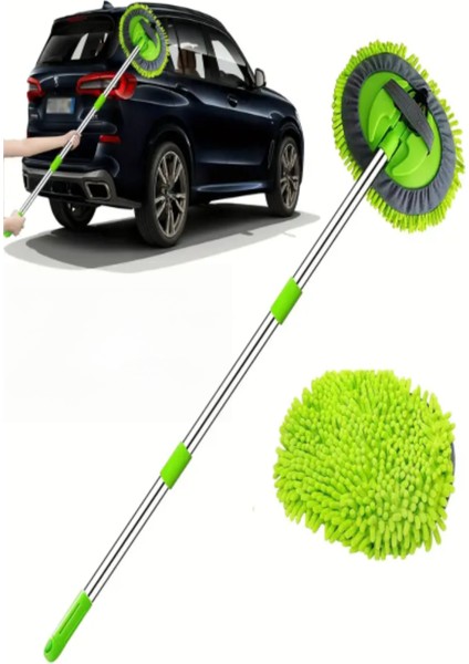 Araba Yıkama Fırçası, Araba Mopu, 1 Adet Yedek Bezli Paspas Jant Temizleme Fırçası indirimleri