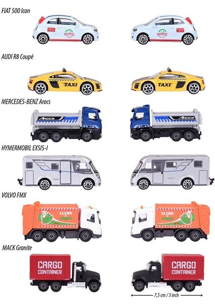 8503000002 City Premium Vehicles 6-Asst modelleri