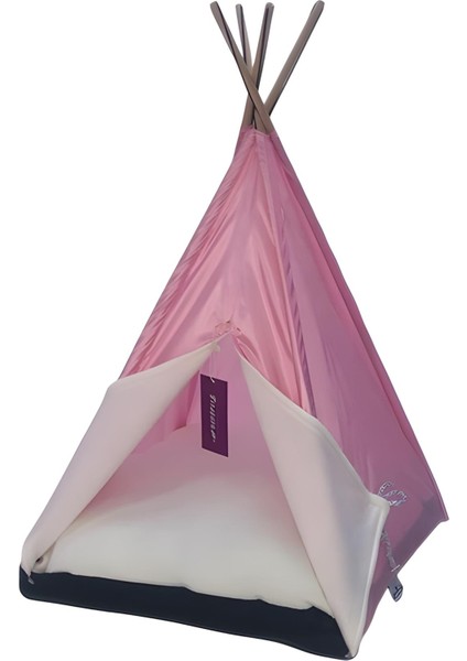 Kedi Köpek Çadırı Büyük Boy Pembe 60X60X80CM