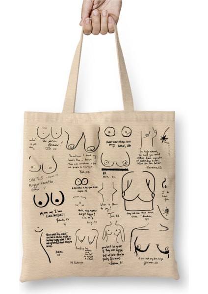 Meme Nipple Boobs Boobies Boob Bez Çanta Uzun Saplı Alışveriş Çantası Plaj Çantası