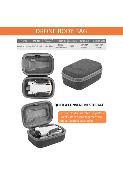 Sunnylıfe MM3-B390 Djı Mini 3 Pro Drone Gövde Koruyucu Saklama Çantası Sert Rc Koruma Kutusu Için Saklama Kutusu (Yurt Dışından) indirimleri