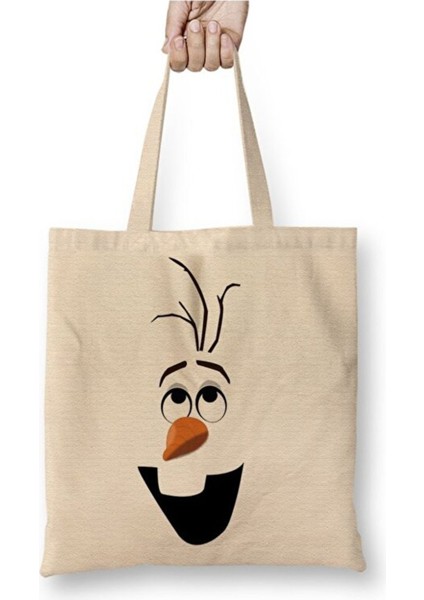 Olaff Beyaz Bez Çanta Uzun Saplı Alışveriş Çantası Plaj Çantası