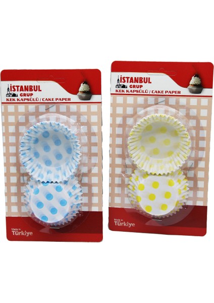 Kırmızı Kartela - Büyük Muffin Kağıt Kek Kapsülü (4172)